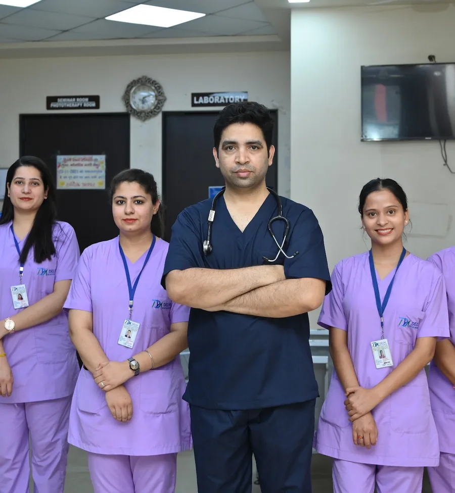 The Delhi Skin Hospital team at the clinic